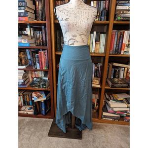O'NEILL slate blue grey asymmetrical maxi skirt sz m nwt